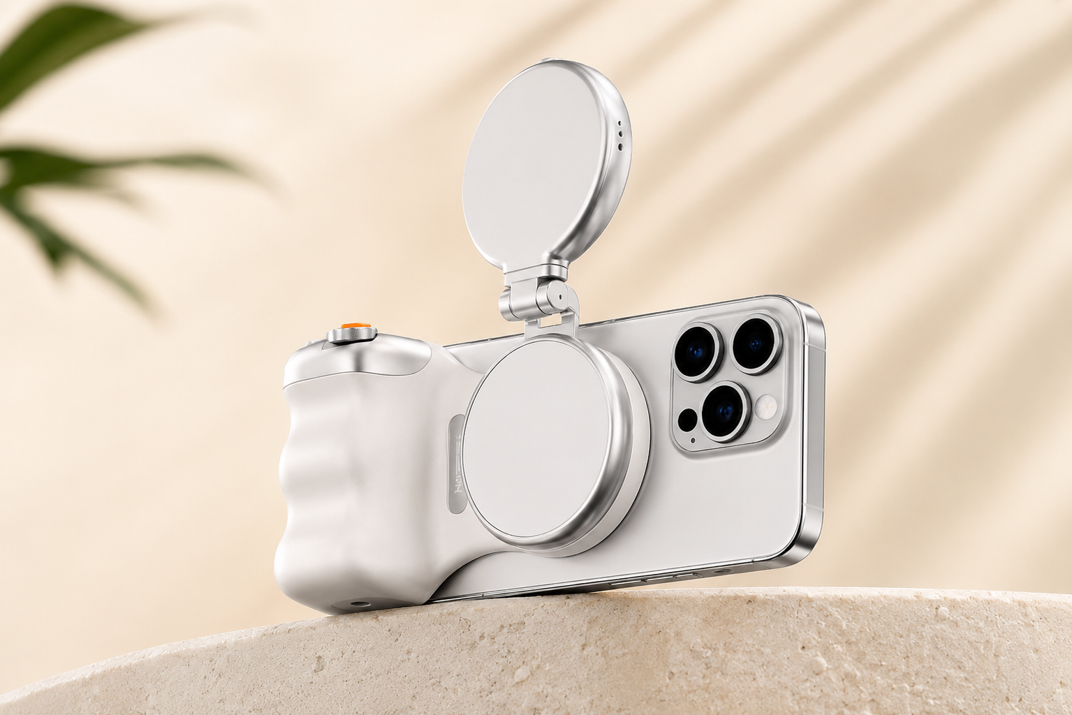 MagSnap Pro Magnetic Camera Grip with LED Selfie Light